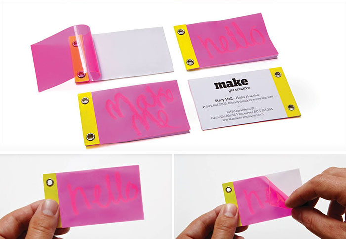 Miniature Scribble Slates Were Used To Create Unique, Interactive Business Cards