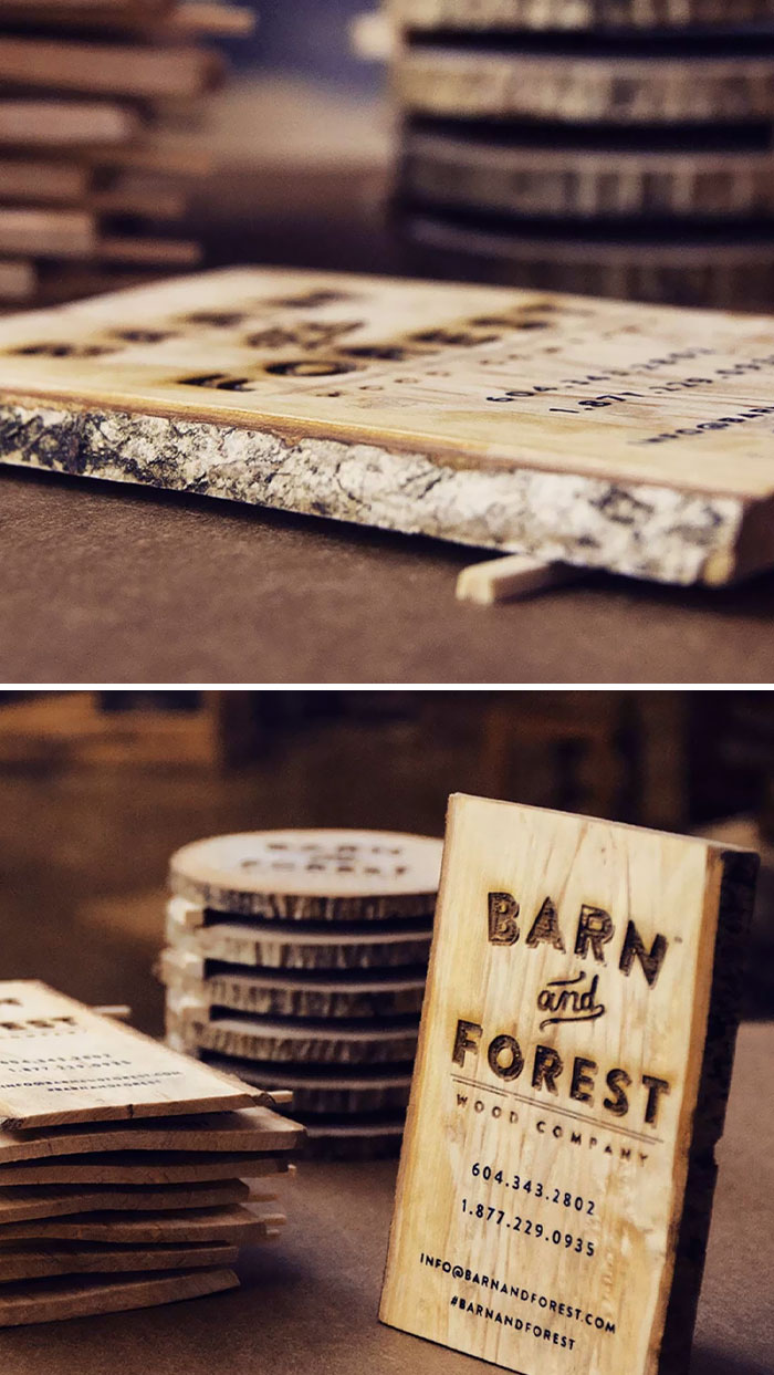 Reclaimed Wooden Business Cards