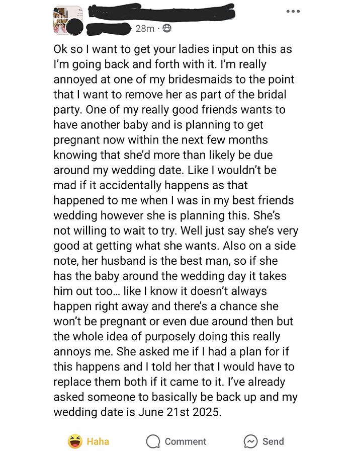 "Your Wedding Isn't The Center of the Universe": Bride Roasted For Pregnancy Ultimatum