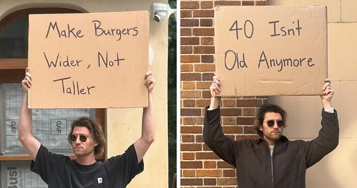 Dude Protests Annoying Everyday Things With Funny Signs, And His 8 Million Followers Love It (110 New Pics)