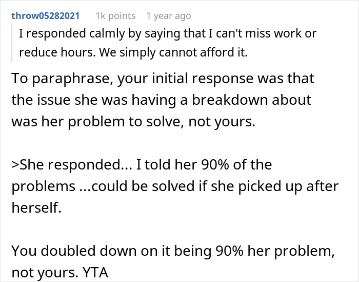 Man Refuses To Help Working-Mom Wife With Household Chores Until She Picks Up After Herself