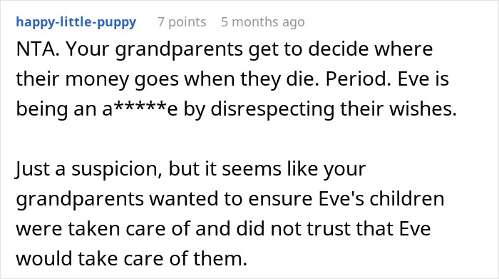 Woman Feels Entitled To Family’s Life-Changing Inheritance Just Because She Has 5 Kids, Gets A Reality Check