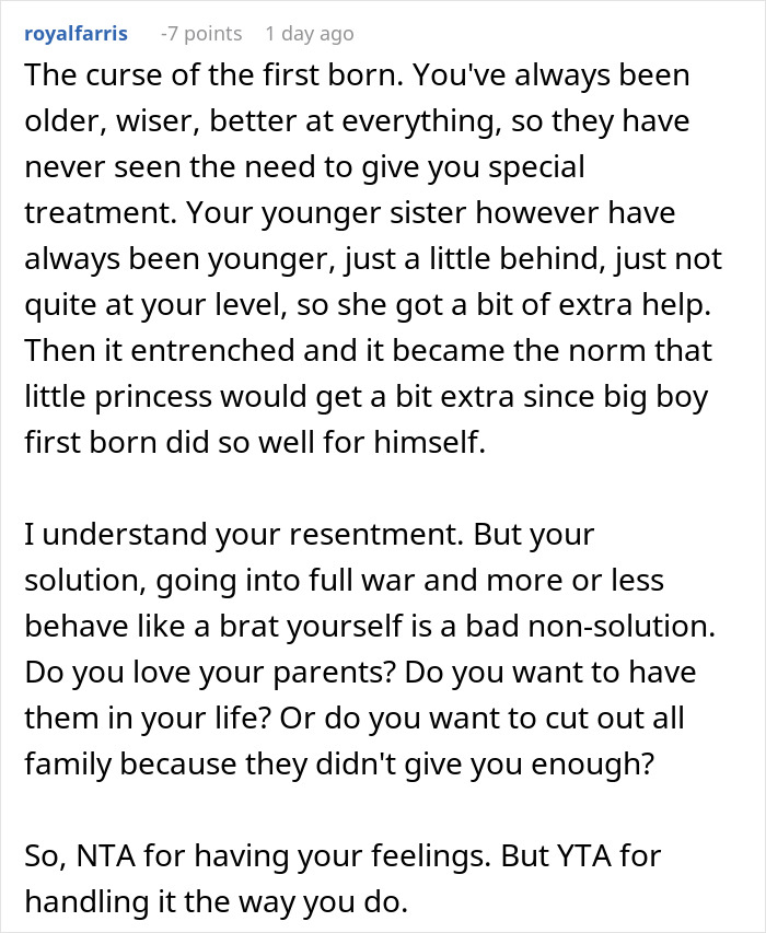 “Family Comes First”: Man Refuses To Help Parents After They Give Their House To Sister