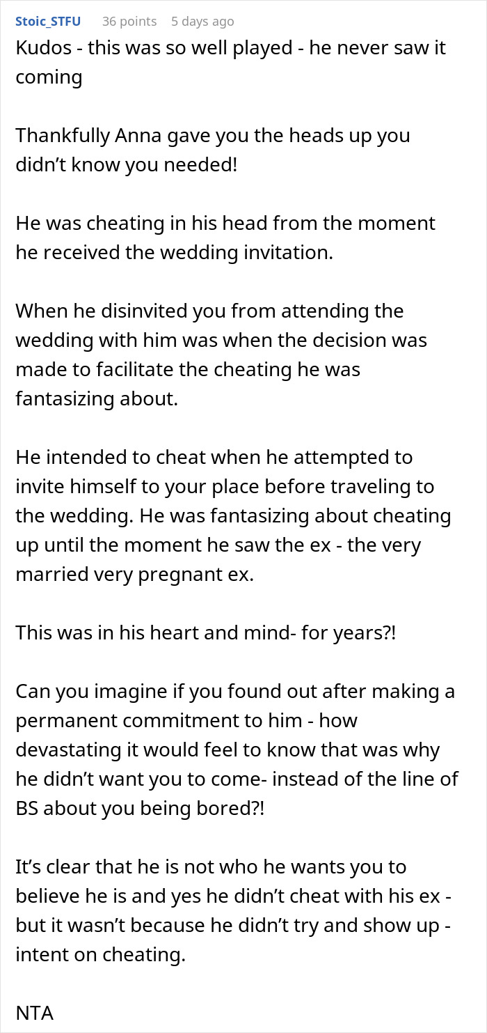 Guy Plans On Cheating With Ex During Family Wedding  Doesn t Bring His GF  Gets A Surprise - 55