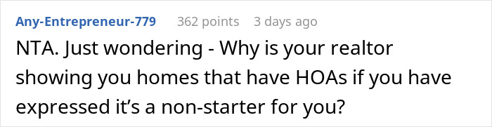 Wife Tries To Trick Spouse Into Buying Her 'Dream House,' He Says No Since HOA Is A Red Flag