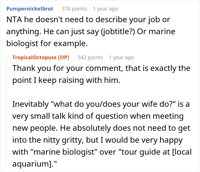 Husband Keeps Introducing Woman As Aquarium Guide Instead Of Marine Biologist, She’s Had Enough