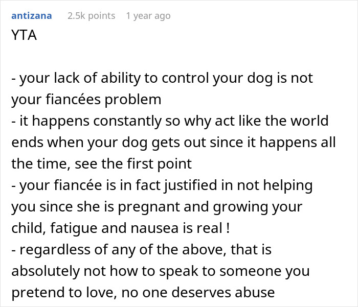 Guy Screams At Pregnant Fiancée For Refusing To Help Him Find Dog That Escapes Once A Week