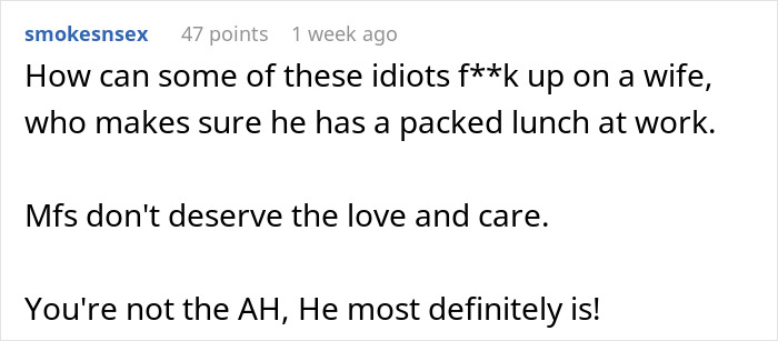 Husband’s “Work Wife” Wins Over His Stomach, So His Actual Wife Stops Making Him Lunches