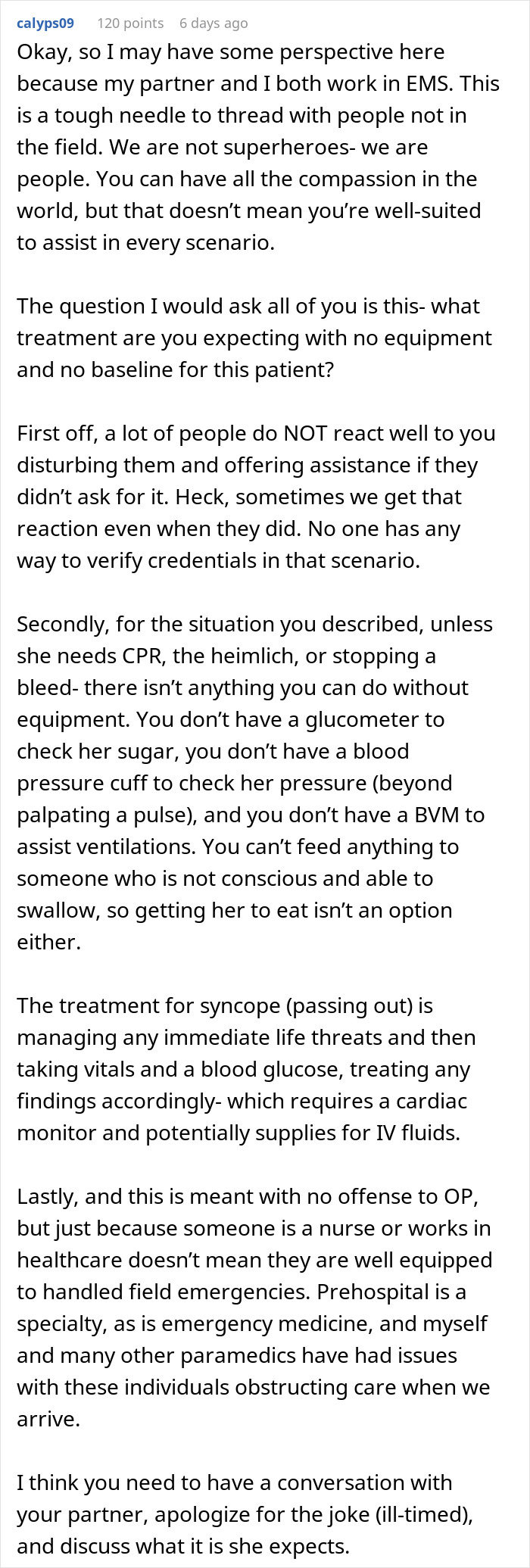 “I Just Kept Eating”: Nurse Confused Why Fiance Won’t Live With Him After He Ignores Emergency