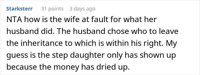 Woman Refuses To Give Her 'Stepdaughter' A Cut Of The Inheritance, Asks The Net For A Verdict