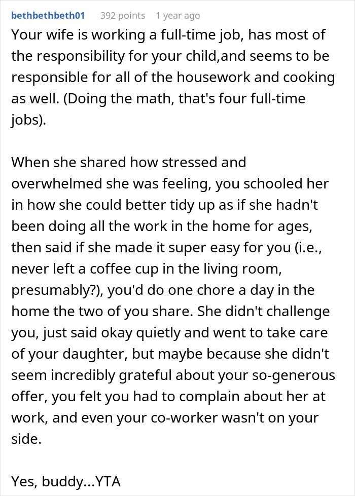 Man Refuses To Help Working-Mom Wife With Household Chores Until She Picks Up After Herself