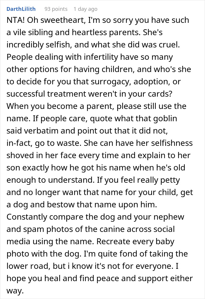 “AITA For Leaving The Hospital After My Sister Gave Birth And Announced The Name Of Her Baby?”