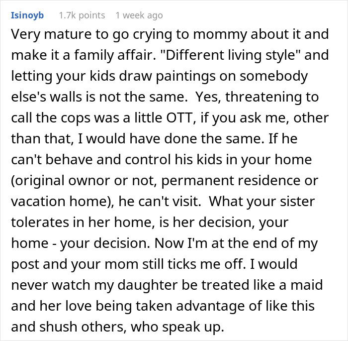 Guy Trashes Vacation Home, Expects His GF To Clean Up After Him, Her Sister Is Not Having It