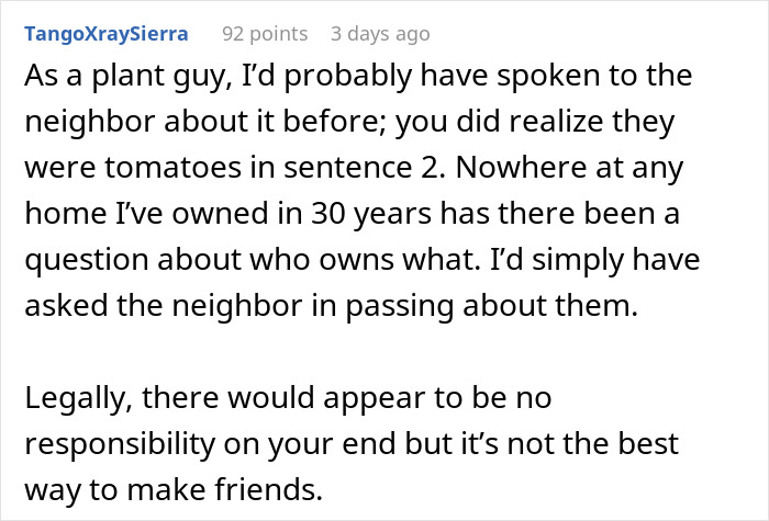 Woman Rips Out Neighbors’ Veggies From Her Own Backyard, They Demand Compensation