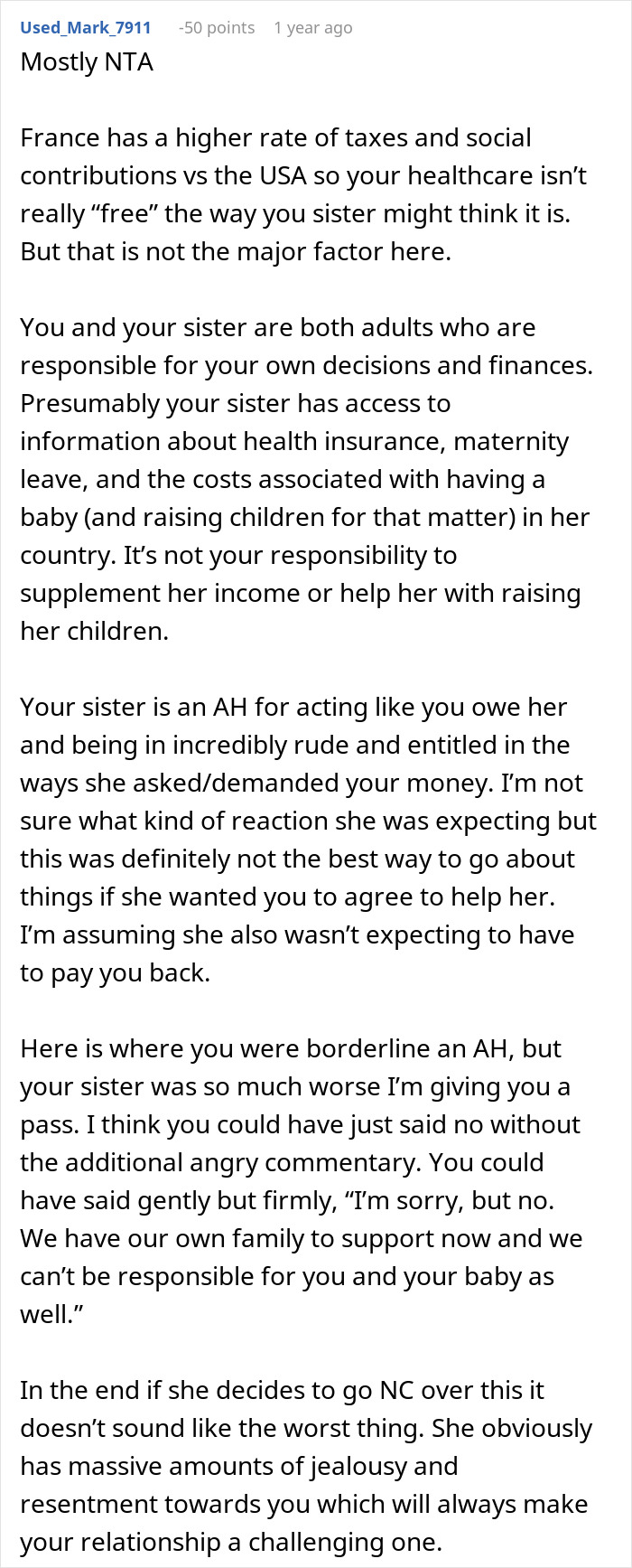 Woman Mocks Sister For Moving From The USA, Begs Her To Help Cover $20k Bill After Giving Birth