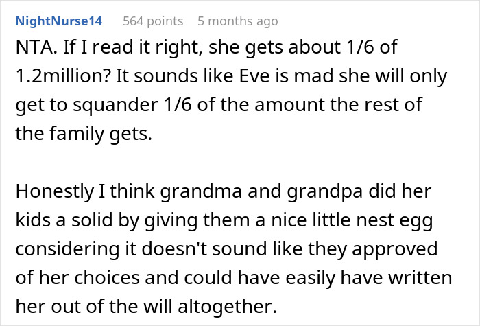 Woman Feels Entitled To Family’s Life-Changing Inheritance Just Because She Has 5 Kids, Gets A Reality Check