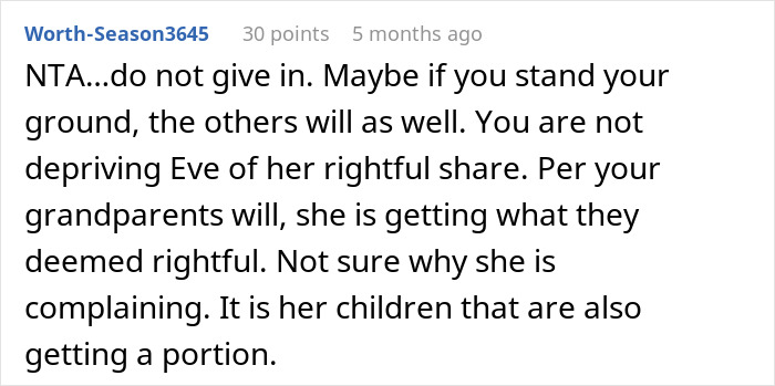 Woman Feels Entitled To Family’s Life-Changing Inheritance Just Because She Has 5 Kids, Gets A Reality Check