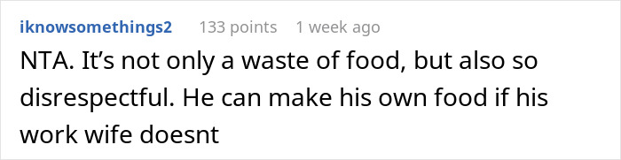 Husband’s “Work Wife” Wins Over His Stomach, So His Actual Wife Stops Making Him Lunches