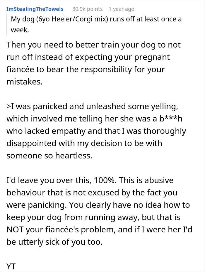 Guy Screams At Pregnant Fianc e For Refusing To Help Him Find Dog That Escapes Once A Week - 74