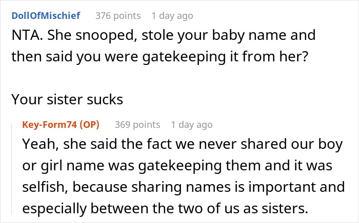 “AITA For Leaving The Hospital After My Sister Gave Birth And Announced The Name Of Her Baby?”