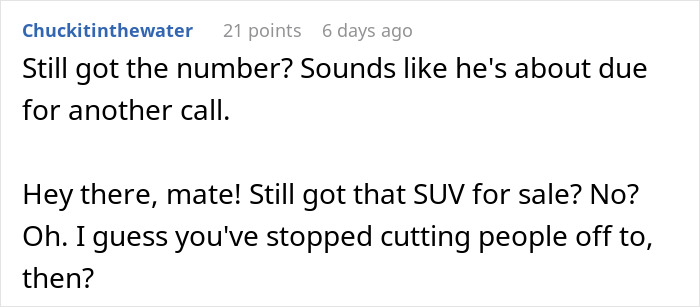 Guy Thinks He Can Cut In Traffic, Suffers Every Morning For 9 Days After Driver Takes Revenge