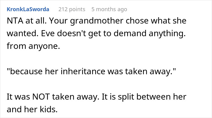 Woman Feels Entitled To Family’s Life-Changing Inheritance Just Because She Has 5 Kids, Gets A Reality Check