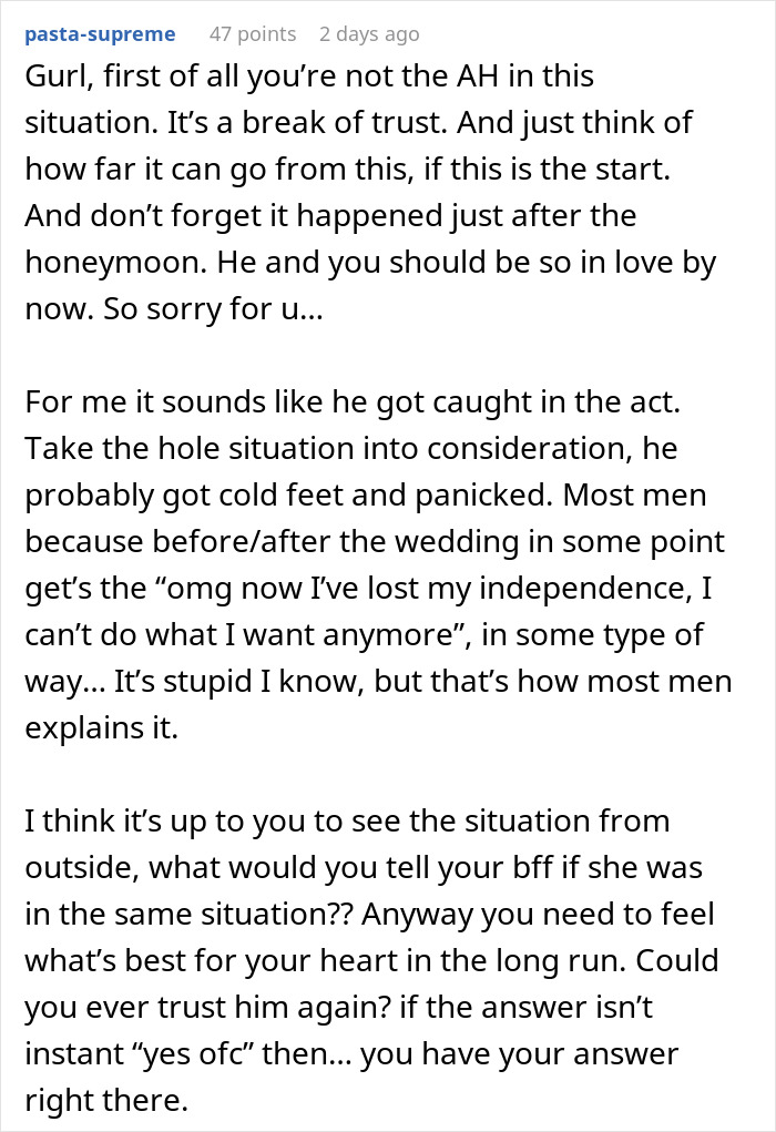 “Would I Be The Jerk If I Ended My Marriage On The Day We Got Back From Our Honeymoon?”