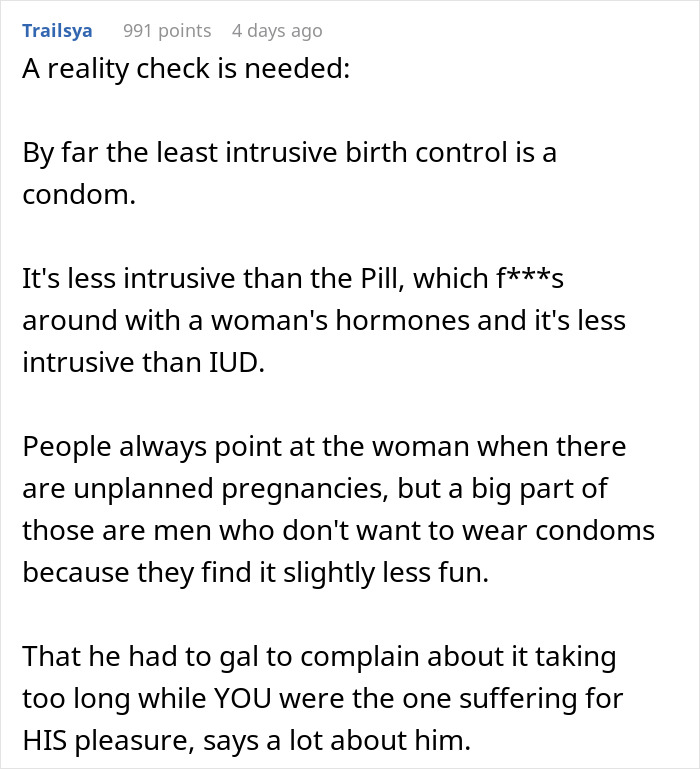 “AITAH For Being Mad At My Husband For His Behavior After I Got An IUD Inserted?”: Woman Gets A Wake-Up Call