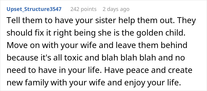 “Family Comes First”: Man Refuses To Help Parents After They Give Their House To Sister