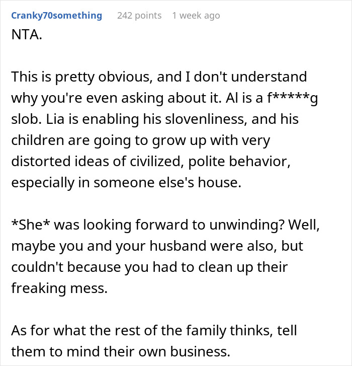 Guy Trashes Vacation Home, Expects His GF To Clean Up After Him, Her Sister Is Not Having It