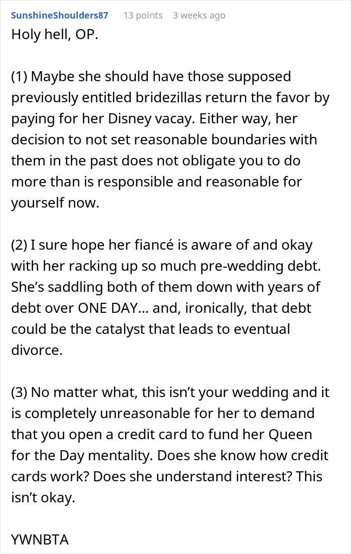 Bride Wants A 3-Day Destination Bachelorette Party At Disney, Loses It When MOH Backs Out