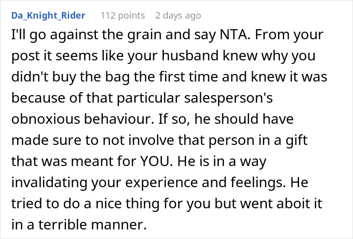 Wife Has A ‘Pretty Woman’ Moment, Returns Hubby’s Gifted Bag To Spite Rude Sales Assistant