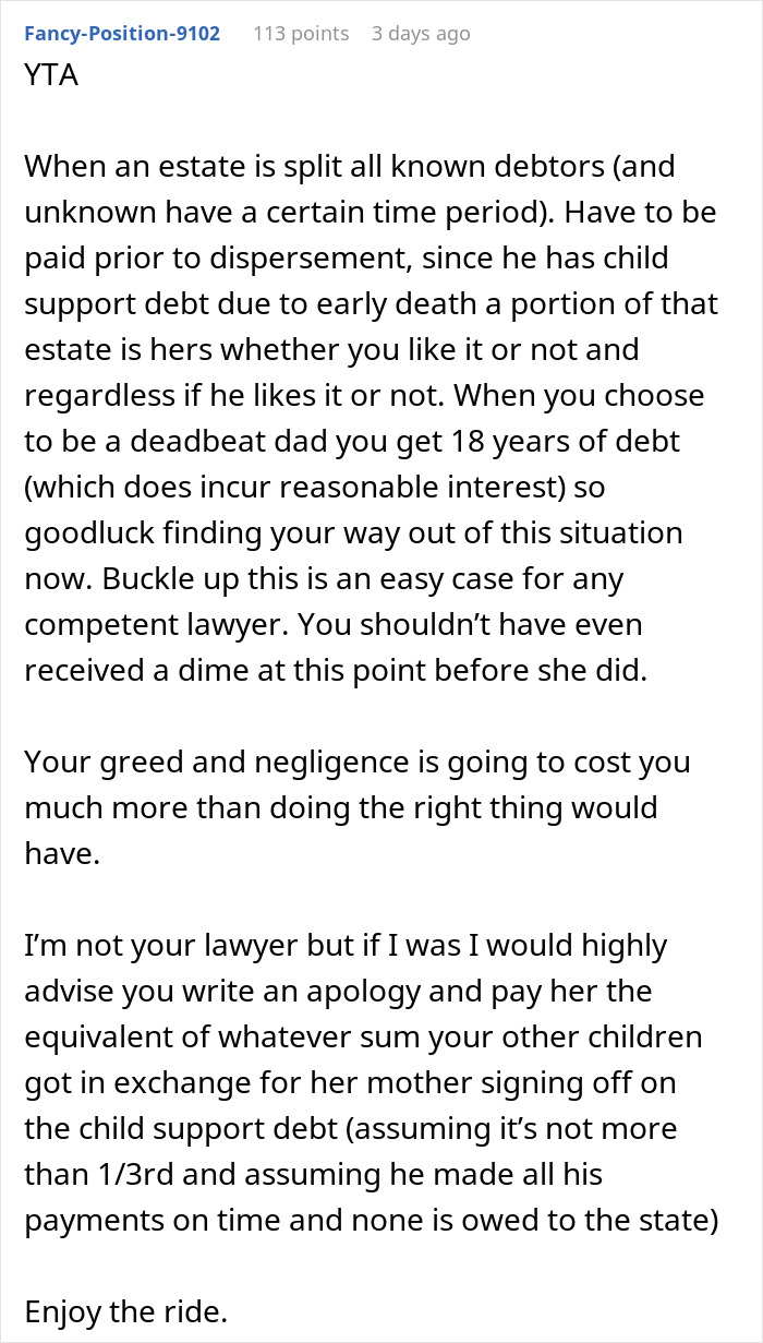 Woman Refuses To Give Her 'Stepdaughter' A Cut Of The Inheritance, Asks The Net For A Verdict