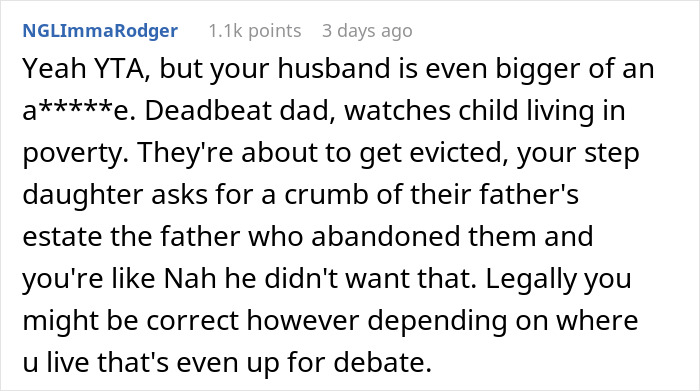 Woman Refuses To Give Her 'Stepdaughter' A Cut Of The Inheritance, Asks The Net For A Verdict