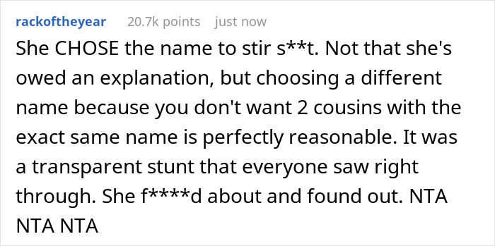 Woman’s Dream Baby Name Gets Lifted By SIL So She Just Picks Another One To SIL’s Rage And Dismay