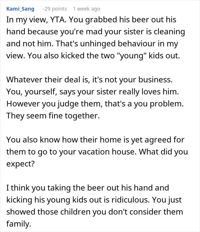 Guy Trashes Vacation Home, Expects His GF To Clean Up After Him, Her Sister Is Not Having It