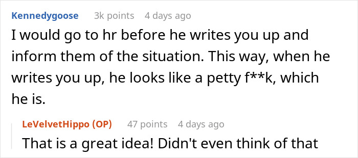 Boss Threatens Employee With A Write-Up After They Complained About Him Stinking Of Smoke