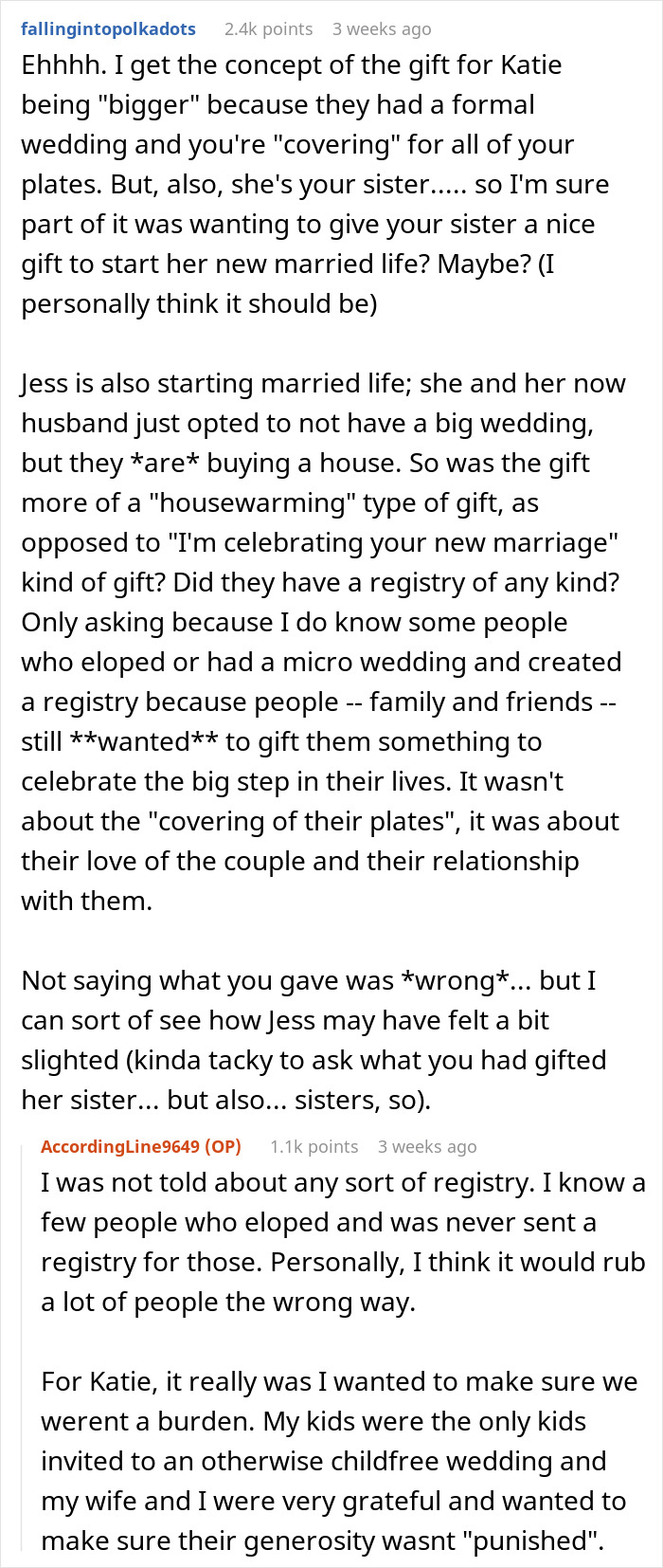 Drama Ensues After Woman Finds Out About A Wedding Gift Her Brother Got For Sister