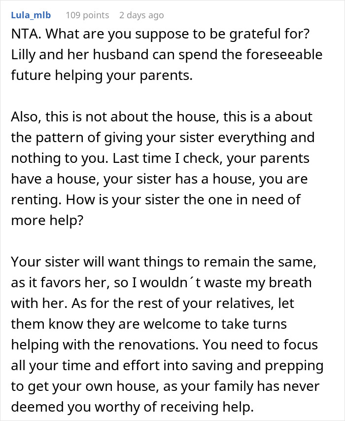 “Family Comes First”: Man Refuses To Help Parents After They Give Their House To Sister