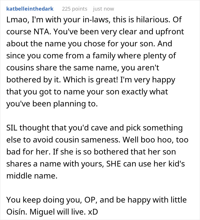 SIL Steals Woman's Favorite Baby Name, Is Livid When She Still Gives Her Baby The Same Name