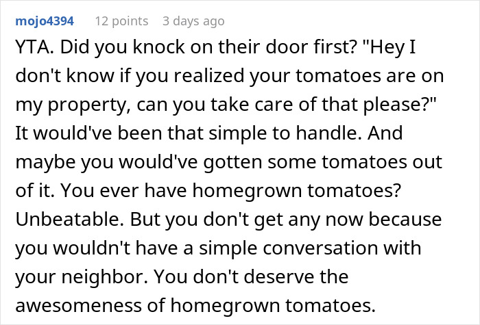 Woman Rips Out Neighbors’ Veggies From Her Own Backyard, They Demand Compensation