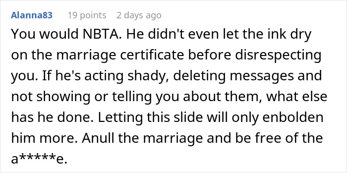 “Would I Be The Jerk If I Ended My Marriage On The Day We Got Back From Our Honeymoon?”