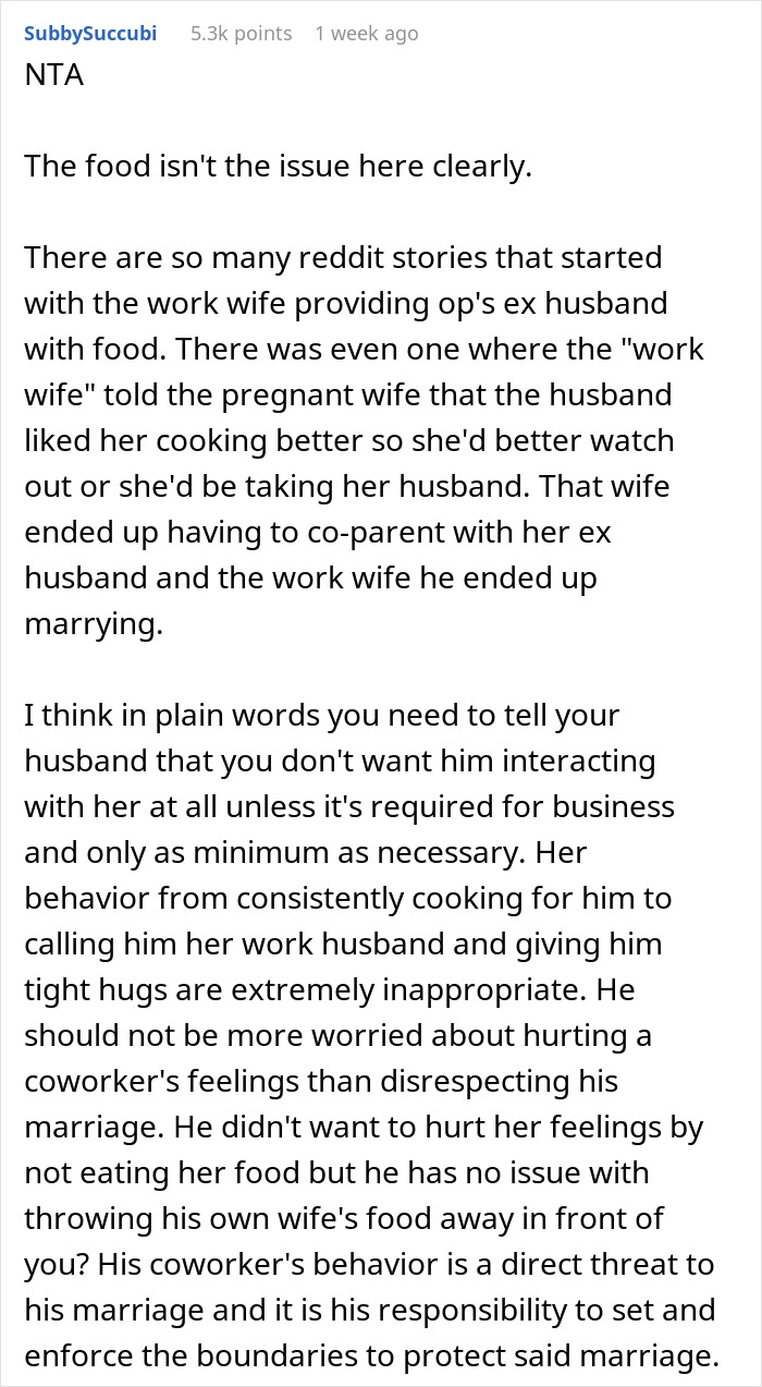 Husband’s “Work Wife” Wins Over His Stomach, So His Actual Wife Stops Making Him Lunches