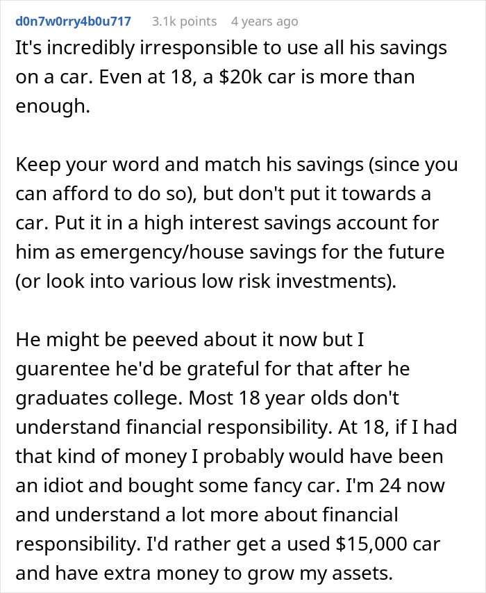 Parents Promise To Match Teen’s Savings For A Car, Stunned After It Turns Out He’s Saved $35K