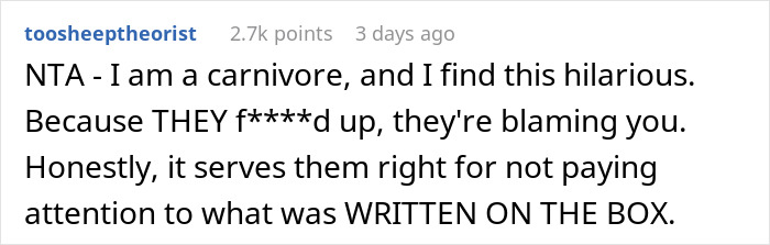 Couple Take Offense At Grandkid’s Veggie Meat, But Don’t Notice A Thing When They Eat It By Mistake