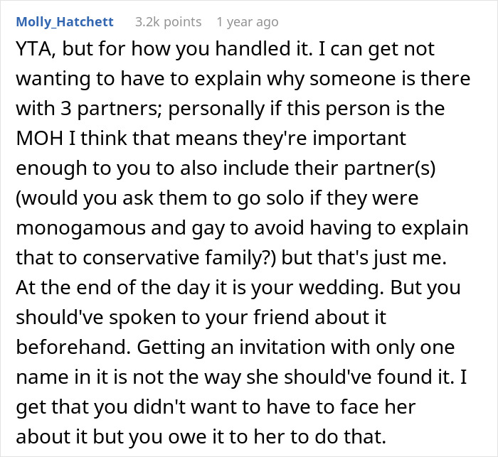 Man Rejects Bride’s BFF’s Polyamorous Partners To Prevent Family Backlash, Receives An Ultimatum