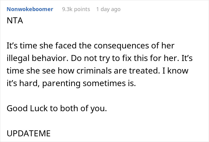 Daughter Faces Consequences Of Her Crime, Blames Dad For Not Helping Her Avoid Punishment