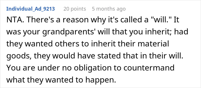 Family Regrets Treating Daughter Poorly After She Refuses To Share Her $700k Inheritance