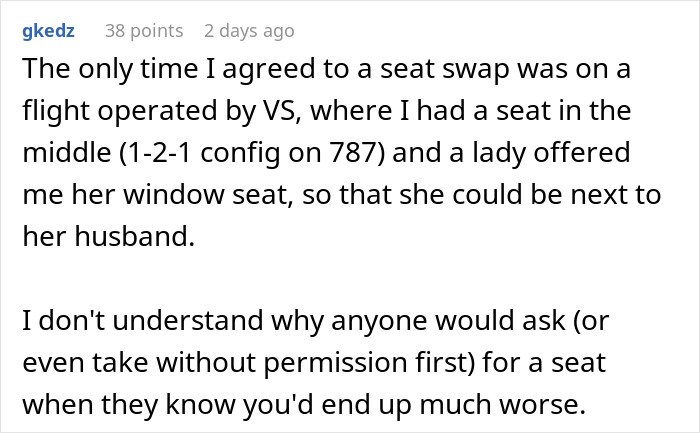 Man Tries To Make A Woman Give Up Her Husband’s Seat For Him Until Another Passenger Humbles Him