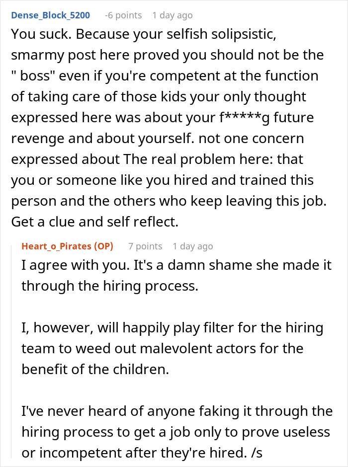 Employee Keeps Disrespecting Colleague, Not Knowing They Are The Boss, Gets Removed From Scheduling 